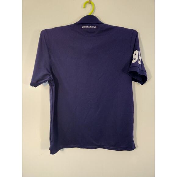 Under Armour Polo Shirt Mens Large Blue Short Sleeve Embroidered Athleisure - Picture 3 of 12